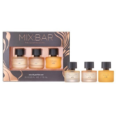 MIX:BAR Mini EDP Trio Gift Set Vanilla Bourbon + Whipped Almond + Honey Milk 3pc - New