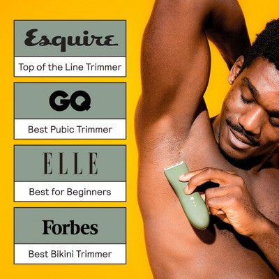Meridian Trimmer Original Pubic & Body Hair Trimmer for Men & Women, Below-the-Belt Groomer, Ball Trimmer, Bikini Trimmer Sage - Imperfect Box