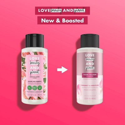 Love Beauty and Planet Murumuru Butter & Rose Shampoo For Color Treated Hair 13.5 fl oz - New
