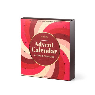 Que Bella Advent Calendar 12 days of Masking Gift Set 12ct/2.88 fl oz - Imperfect Box