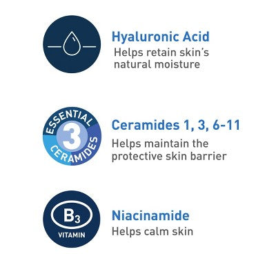 CeraVe Foaming Face Wash with Hyaluronic Acid and Niacinamide for Oily Skin 16 fl oz - Small Amount Missing