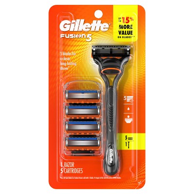 Gillette Fusion5 Value Pack Razor Handle + 5 Blade Refills - Missing Box
