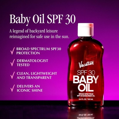 Vacation Baby Oil SPF 30 3.4 fl oz - Imperfect Container