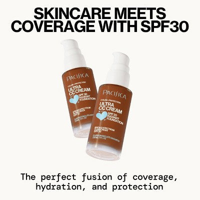 Pacifica Ultra CC Cream Radiant Foundation with SPF 17 Cool/Deep 1 fl oz - Imperfect Box