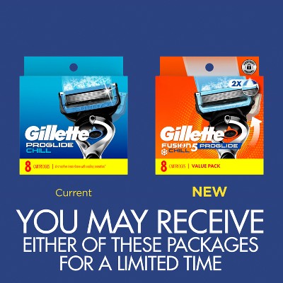 Gillette ProGlide Chill Razor Refills for Men 8 Blade Refills - Imperfect Box