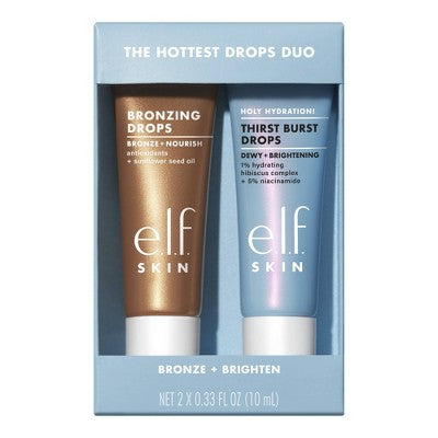 e.l.f. SKIN The Hottest Drops Duo Bronzing Drops & Holy Hydration 2ct/0.33oz - Imperfect Box
