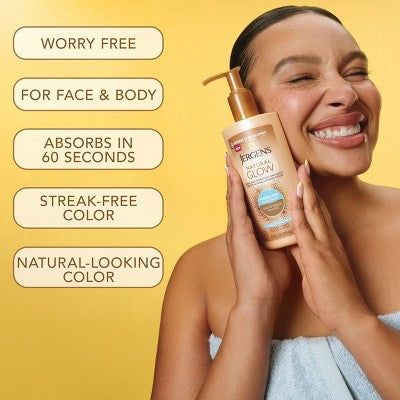 Jergens Natural Glow Hydra Gel Self Tanning Moisturizer for Face and Body Fair to Medium 8.3 fl oz - New