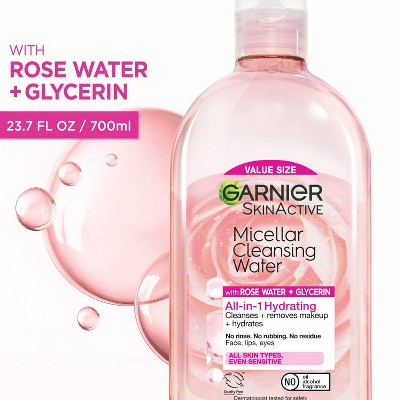 Garnier SkinActive Water Rose Micellar Cleansing Water 23.7 fl oz - Imperfect Container