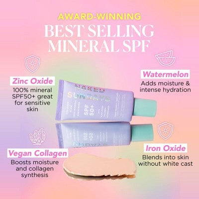 Naked Sundays Collagen Glow Mineral Perfecting Priming Lotion SPF50 + 50ml - Missing Box