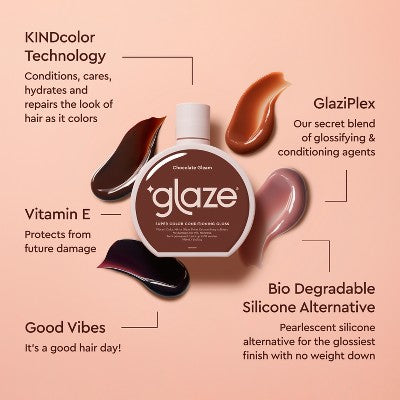 Glaze SuperGloss Color Conditioning Hair Gloss & Toner Warm Cocoa Lights for Highlighted Hair 6.4 fl oz - New