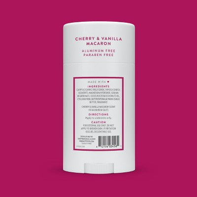 Native Solid Deodorant for Women; Men Cherry; Vanilla Macaron Aluminum-Free 2.65oz - Imperfect Container