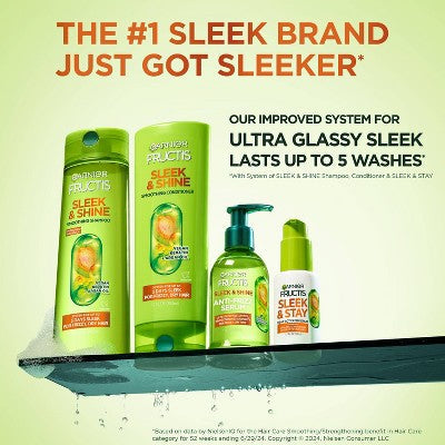 Garnier Fructis Sleek & Shine Anti-Frizz Serum 5.1 fl oz - New