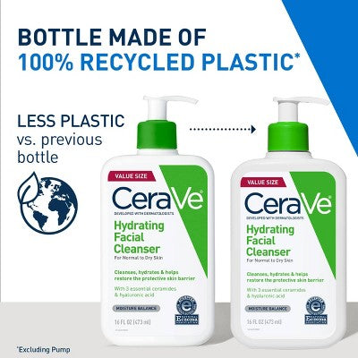 CeraVe Hydrating Face Wash with Hyaluronic Acid and Glycerin 16 fl oz - New