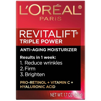 L'Oreal Paris Revitalift Triple Power Deep-Acting Face Moisturizer 1.7oz - Imperfect Box