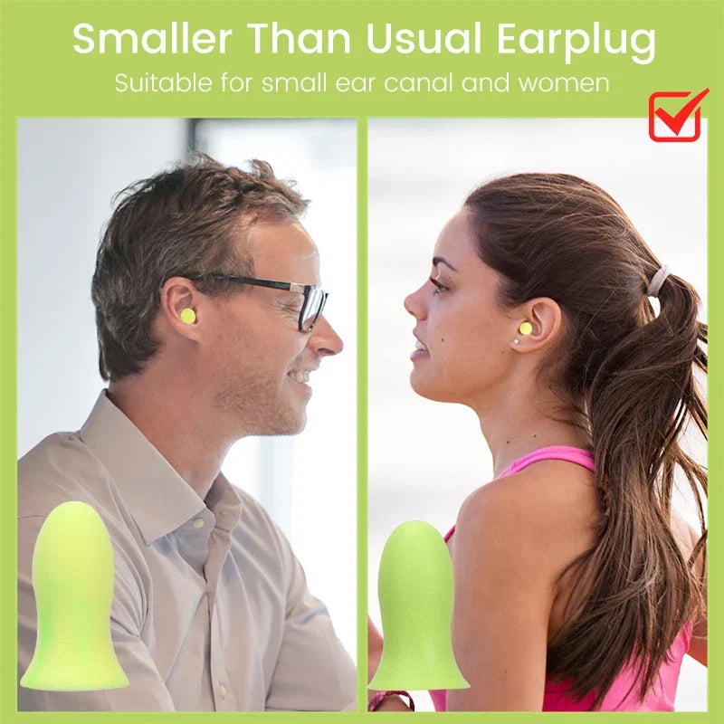 Slow Rebound Sponge Earplugs | Noise Reduction for Sleep and Small Ear Canals