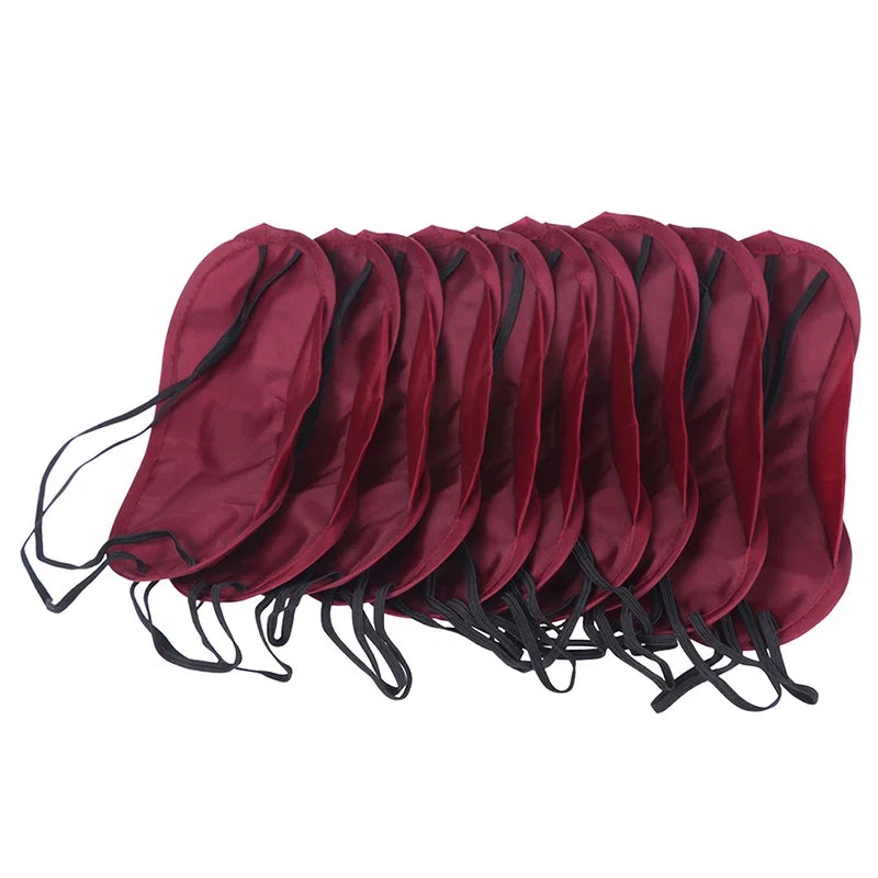 10 Pcs Comfortable Sleep Eye Mask | Light Blocking Blindfold for Travel & Night Sleep