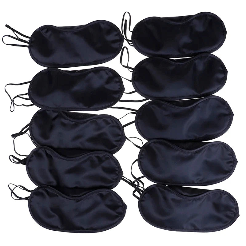 10 Pcs Comfortable Sleep Eye Mask | Light Blocking Blindfold for Travel & Night Sleep