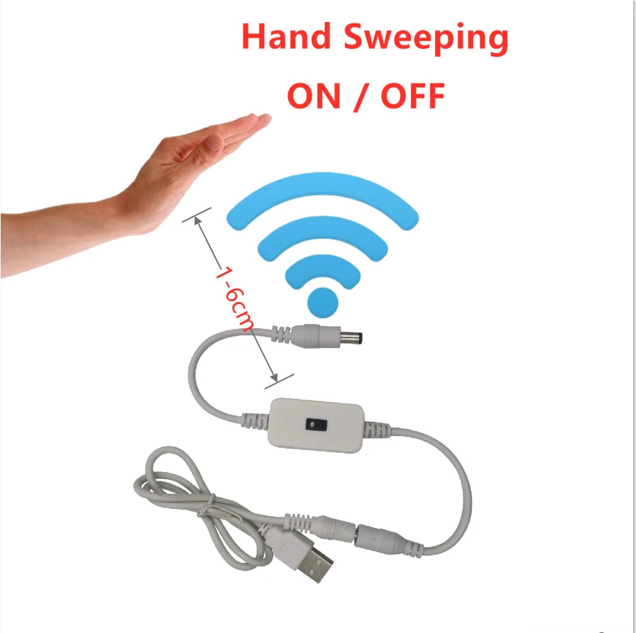 USB Motion Sensor LED Strip Light | Hand Sweep Control for Kitchen TV Backlight