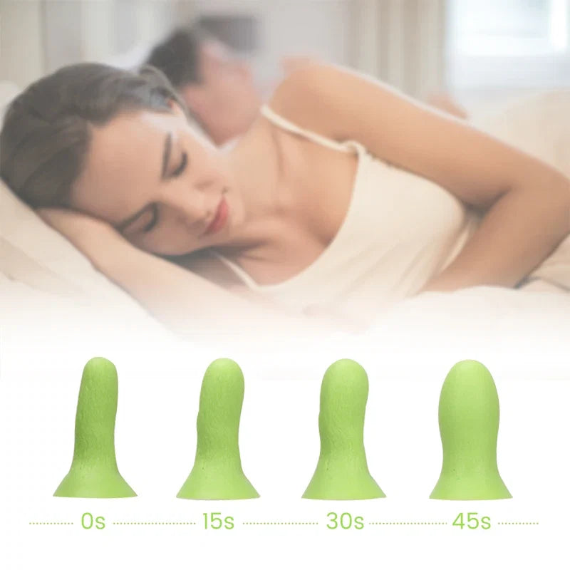 Slow Rebound Sponge Earplugs | Noise Reduction for Sleep and Small Ear Canals