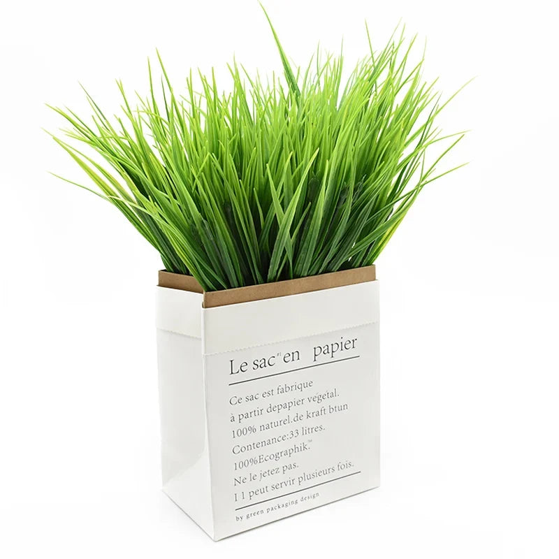 Hot Sale Plastic Grass Household Products Vase For Home Decor Christmas Craft Supply Wedding Decorative Flower Artificial Plants