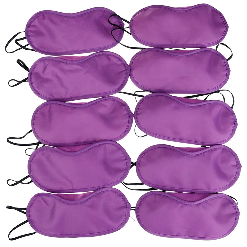 10 Pcs Comfortable Sleep Eye Mask | Light Blocking Blindfold for Travel & Night Sleep