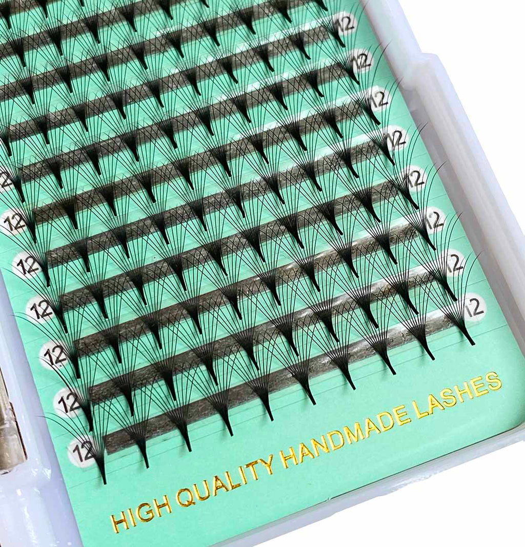 10D - 0.07mm Slim/Sharp Root Medium Stem Premade Fans 16 lines  160 fans NO-Logo 【Sale】