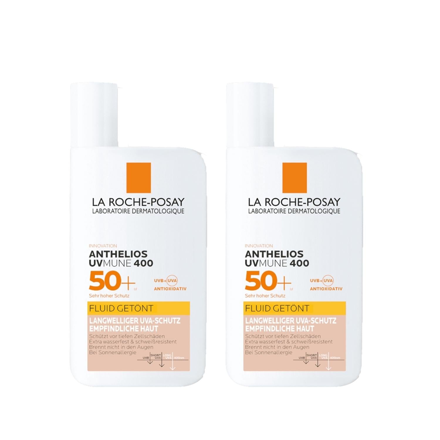 La Roche Posay Anthelios UVmune 400 Fluid Tinted SPF50+ Sunscreen - High Protection Tinted Finish for Daily Use
