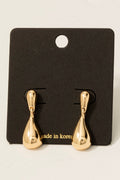 Dainty Double Metallic Tear Dangle Earrings