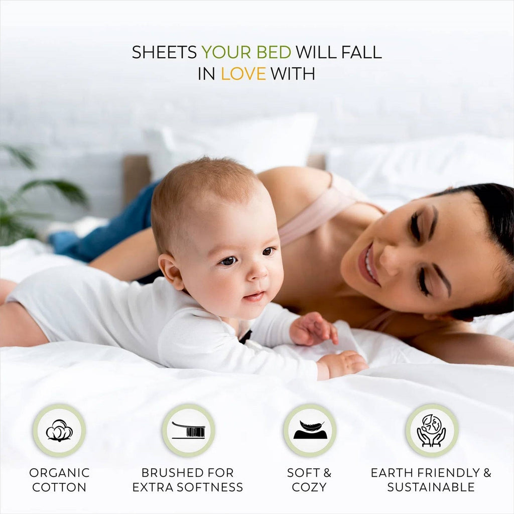 King size Aqua Blue 100-Percent Certified Organic Cotton Sheet Set
