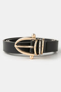 Triple Ring Vegan Leather Belt