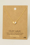 Gold Dipped Cz Heart Shape Pendant Necklace