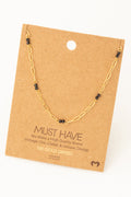 Dainty Chain Link Bead Station Necklace