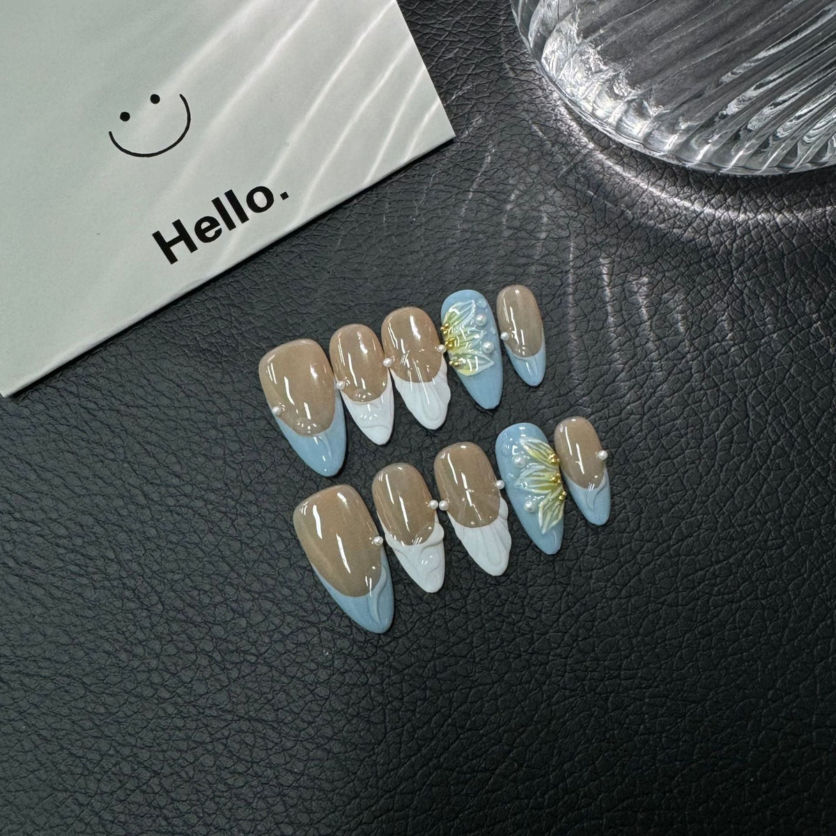 Original Spice Girl Almond Nail Three-dimensional Carving Sweet Pure Desire Wear Wholesale