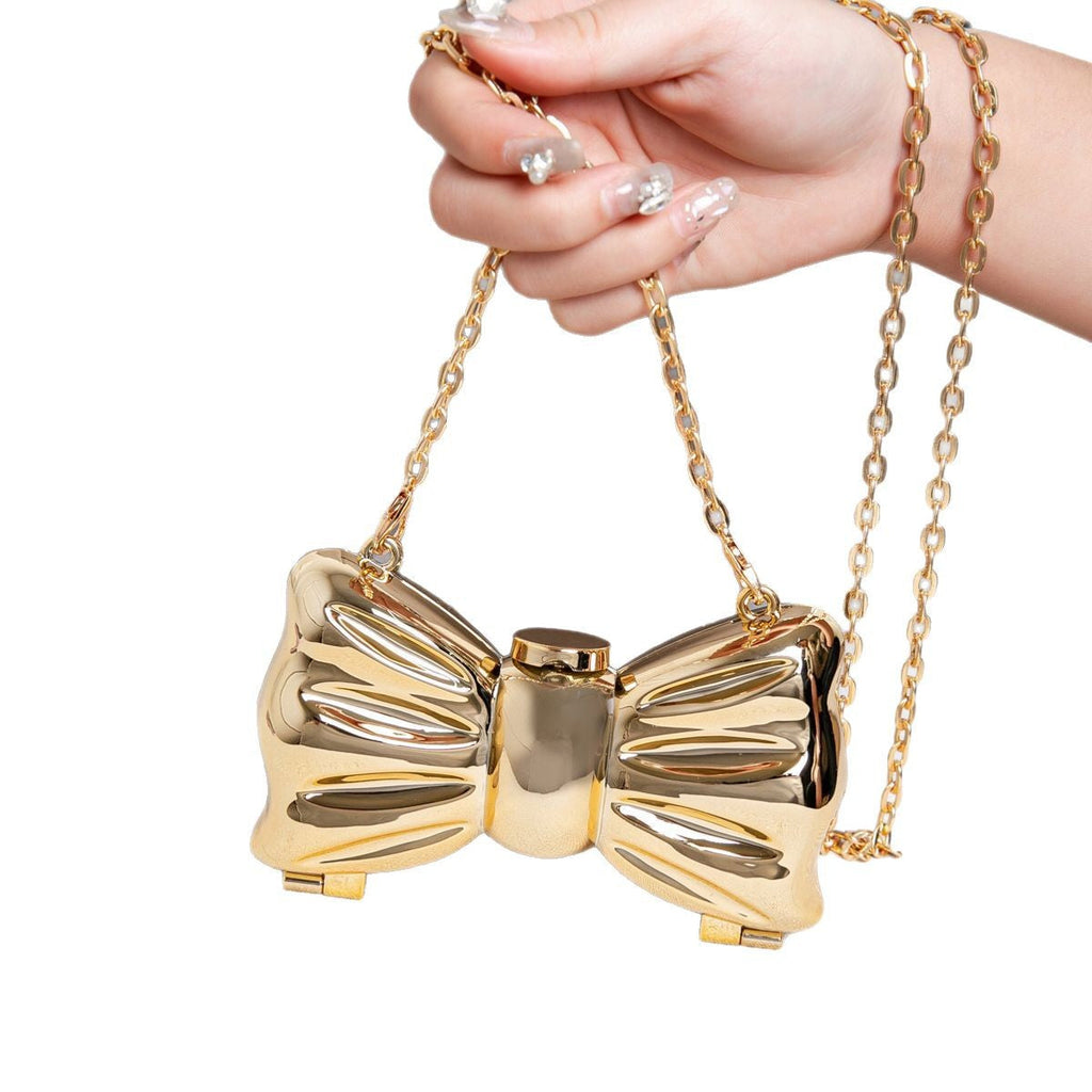 Metallic Mini Lipstick Bag, Girl Chain Butterfly Dinner Purse, Evening Purse, Evening Bags for Women Formal