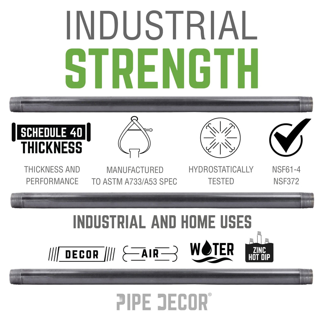 1 1/2 in. x 5 1/2 in. Galvanized Pipe