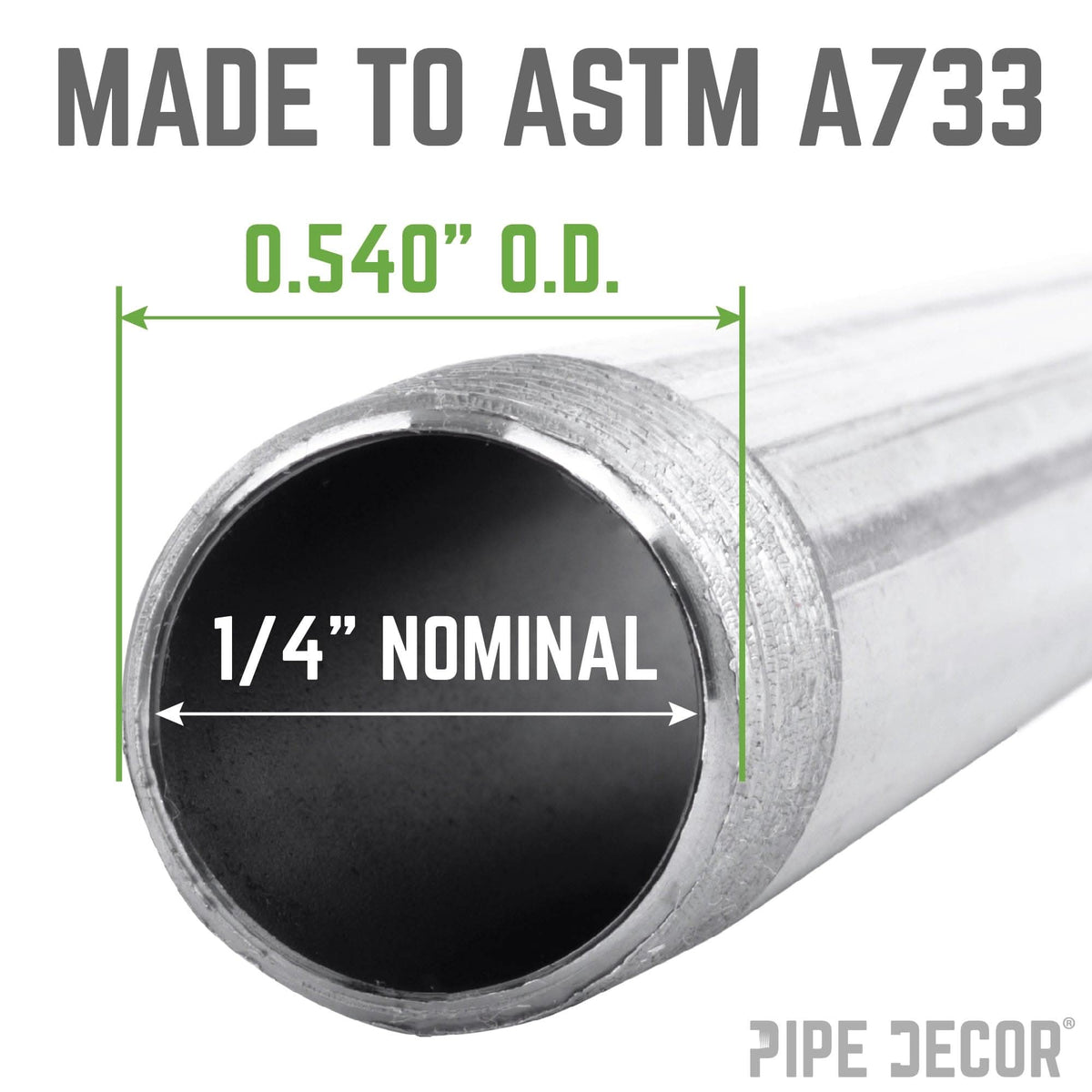 1/4 in. x 2 1/2 in. Galvanized Pipe