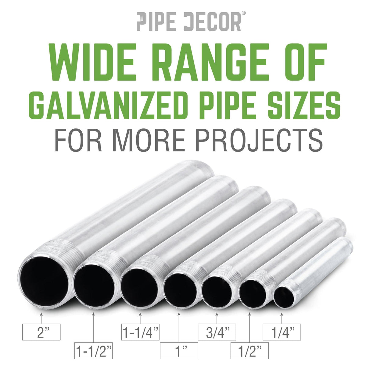 2 in. x 5 1/2 in. Galvanized Pipe