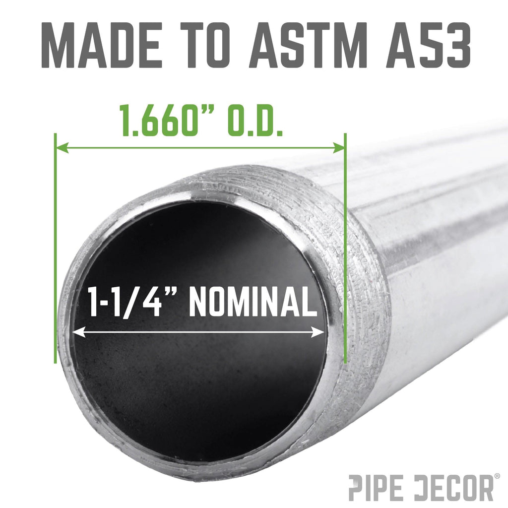 1 1/4 in. x 18 in. Galvanized Pipe