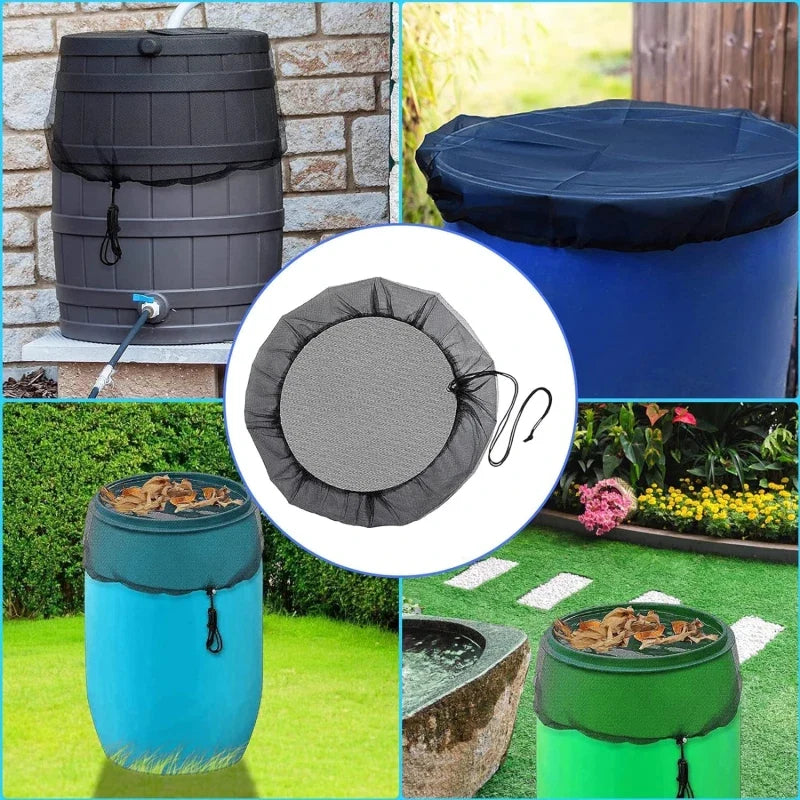 2/1pcs Mesh Cover Netting for Rain Barrels Water Collection Buckets Tank Raindrop Harvesting Tool Anti-Mosquito Water Protection