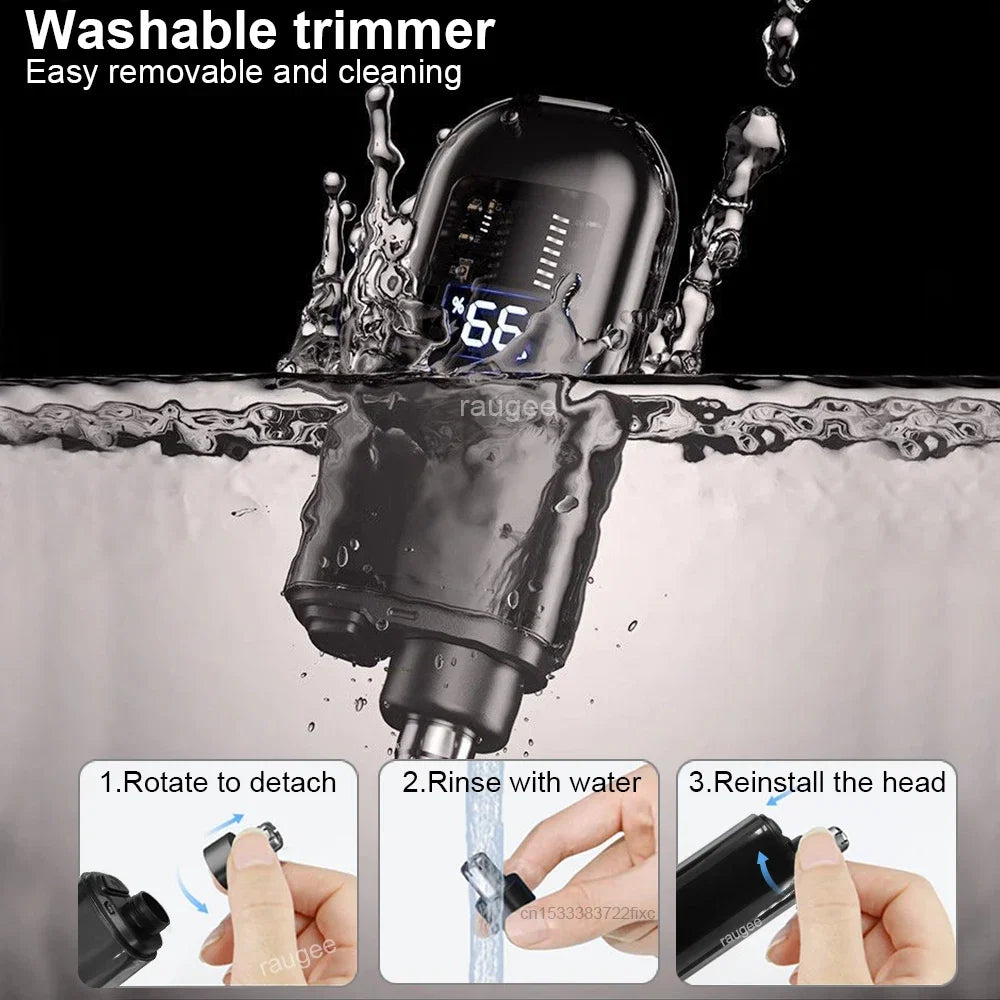 Electric Nose Hair Trimmer 2in1 Ear and Nose Hair Remover Rechargeable Painless Portable Mini Nose Hair Trimmer Clipper for Men