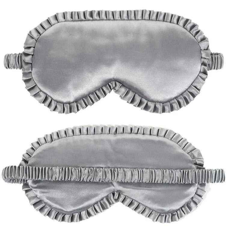 Silk Sleep Mask with Elastic Band and Lace Trim | Lightproof Breathable Eye Cover