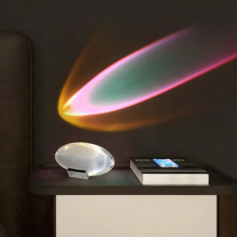 Crystal LED Table Lamp | Italian Designer Eye of the Sky Bedside Decor