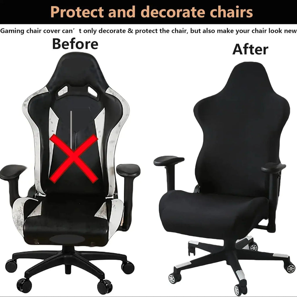 Gaming Chair Cover-Gaming Chair seat Cover 4pc/Set Gaming Chair Covers Stretchable with armrest Covers/Chair Back Covers/Chair s