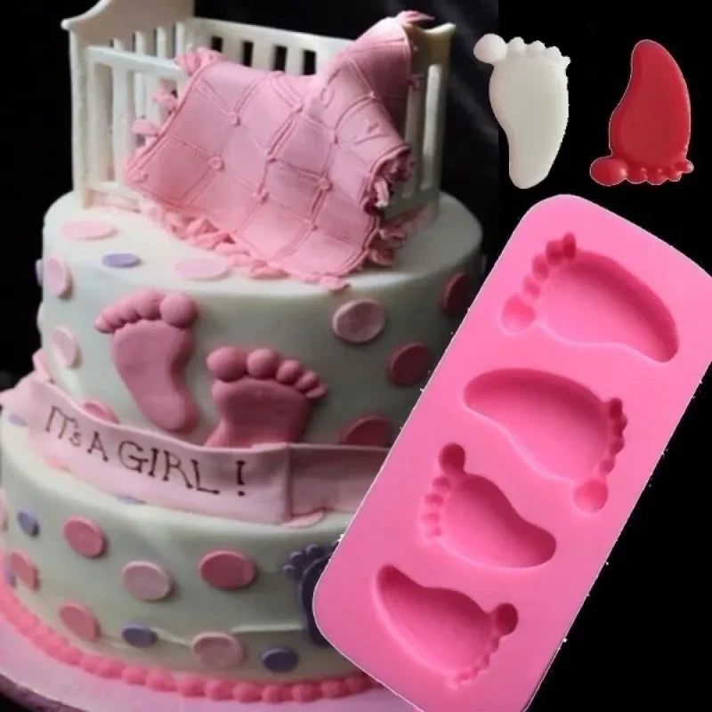 1Pc Foot Silicone Cake Mold, Chocolate Fondant Cake Decorating Tool, Bakeware Pudding Baking Paste Mold.