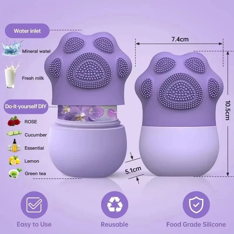 Silicone Ice Face Roller Beauty Lifting Ice Ball Face Massager Contouring Eye Roller Facial Treatment Reduce Acne Skin Care