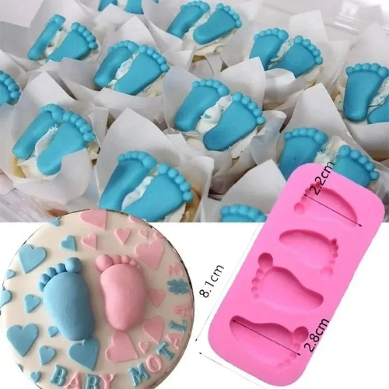 1Pc Foot Silicone Cake Mold, Chocolate Fondant Cake Decorating Tool, Bakeware Pudding Baking Paste Mold.