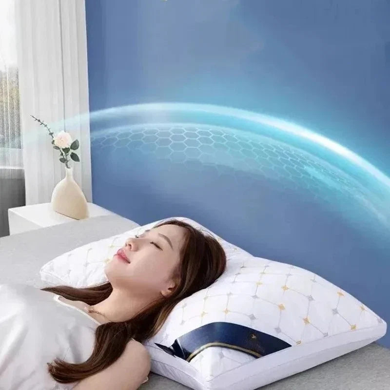 Polyester Pillow Insert for Adults - Hotel & Home Use, Soft White Rectangular Bedding Core, Durable Pillow for Dorm & Household
