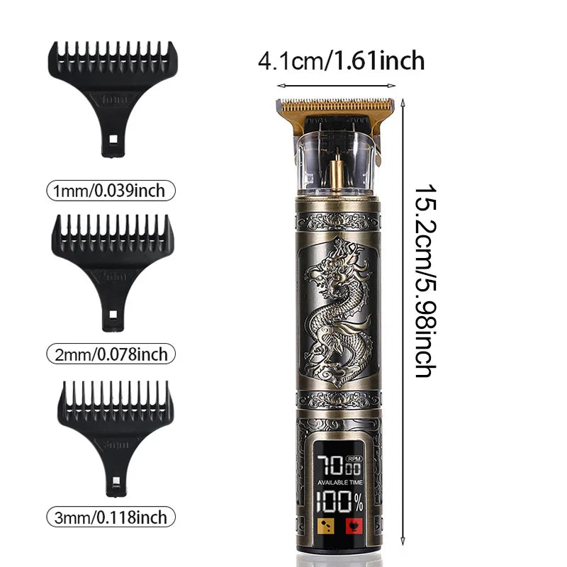 Vintage Hair Clipper USB Charging Hair Cutting Machine Electric Hair Trimmer Portable Shaver Professional Barber Boyfriend Gift