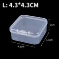 60/6PCS Mini Storage Box Transparent Plastic Jewelry Storage Box Container Portable Earring Ring Earplugs Packaging Storage Case
