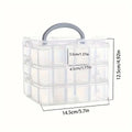 Stackable 3-Tier Plastic Storage Box Adjustable Compartment Toy Container Clear Jewelry Sundries Organizer Home Storage Supplies